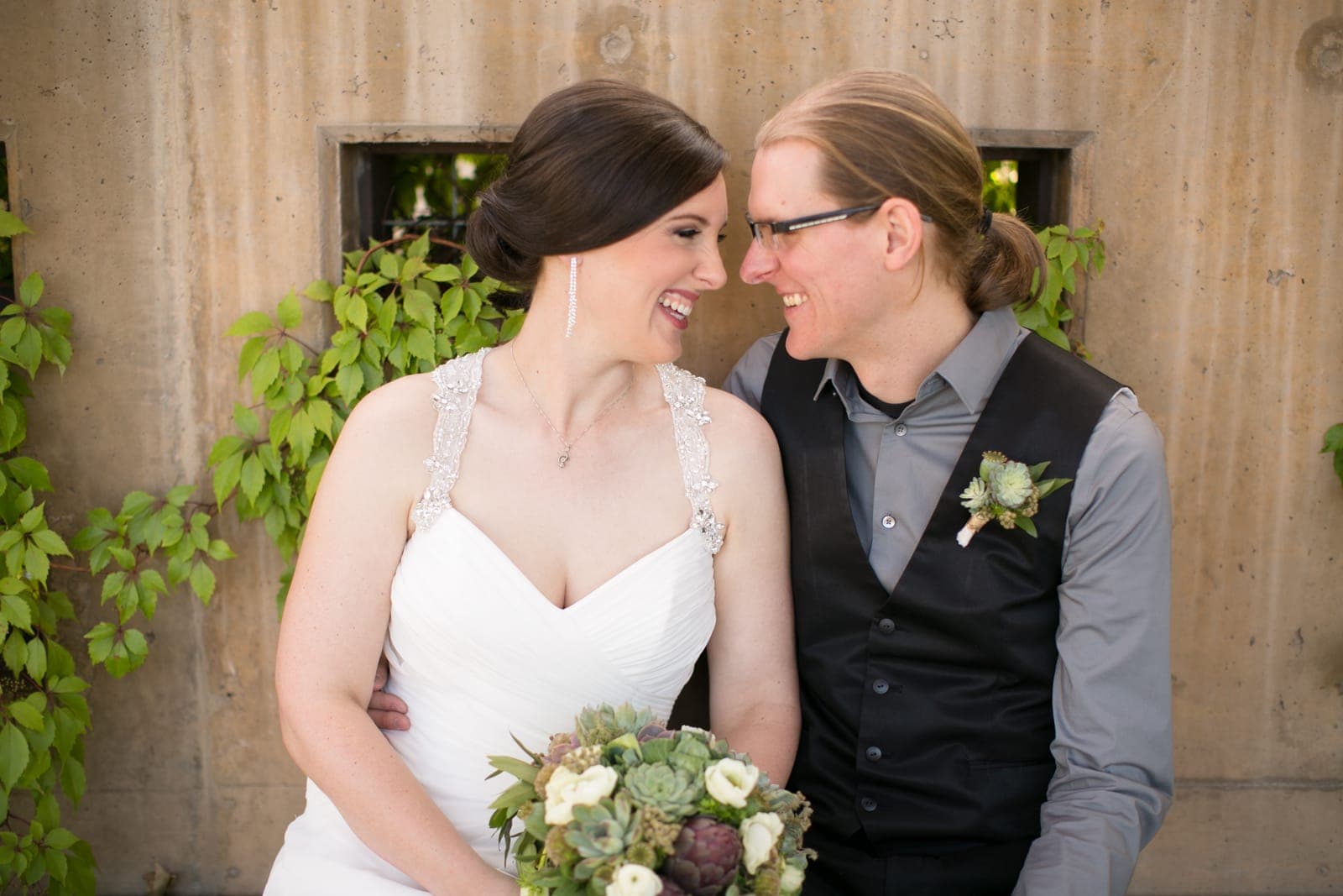 An outdoor garden wedding ceremony at Springs Preserve, planned by Scheme Events